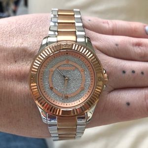 Silver and Rose Gold watch